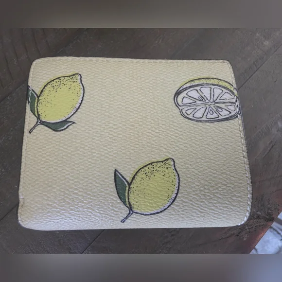 Coach Teri Shoulder Bag/Crossbody Lemon Print Coated Canvas With Matching Wallet - Picture 11 of 15